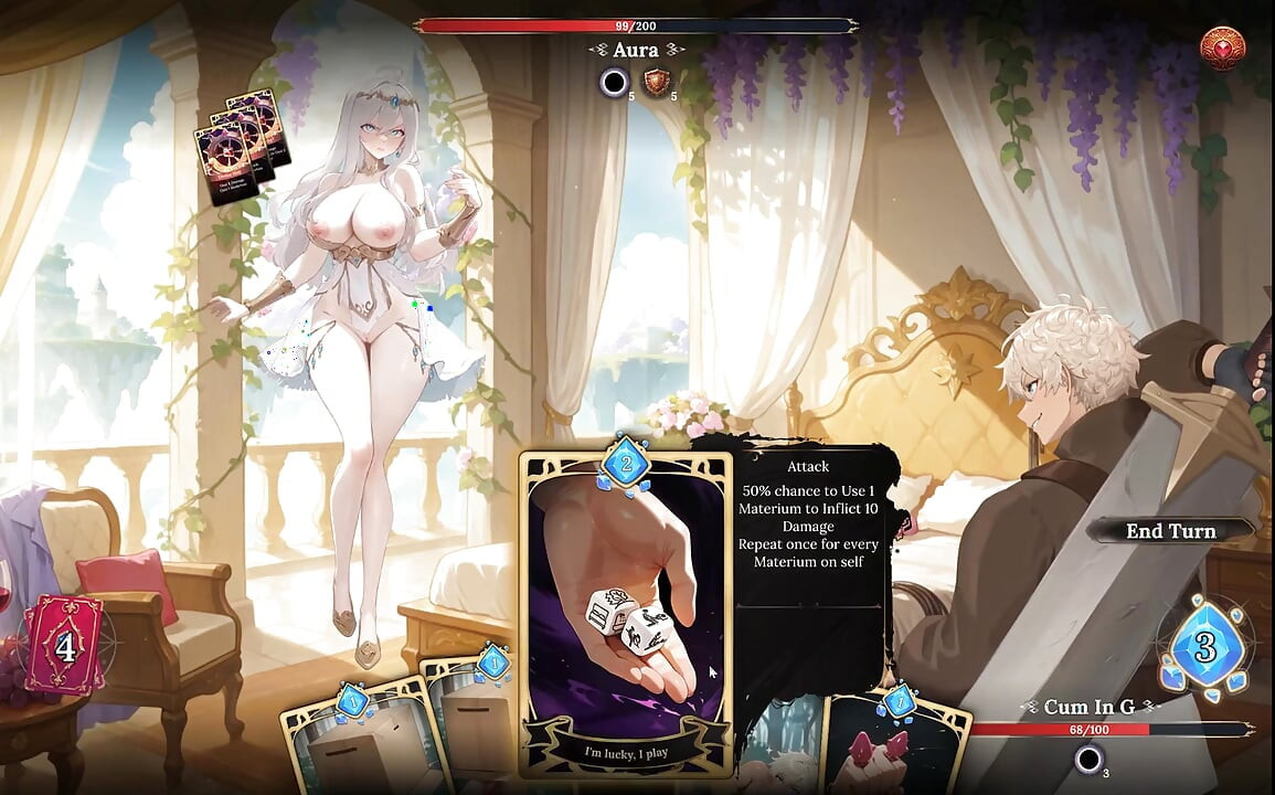 Aura 2 Lust of the Gods Hentai Game Ep.1 Stripping SEX battle with my GODDESS WIFE !