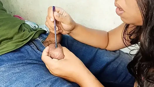 role-playing: the young substitute teacher shows me what a circumcision procedure would be like
