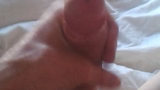 Jerking my pierced cock in front of open window