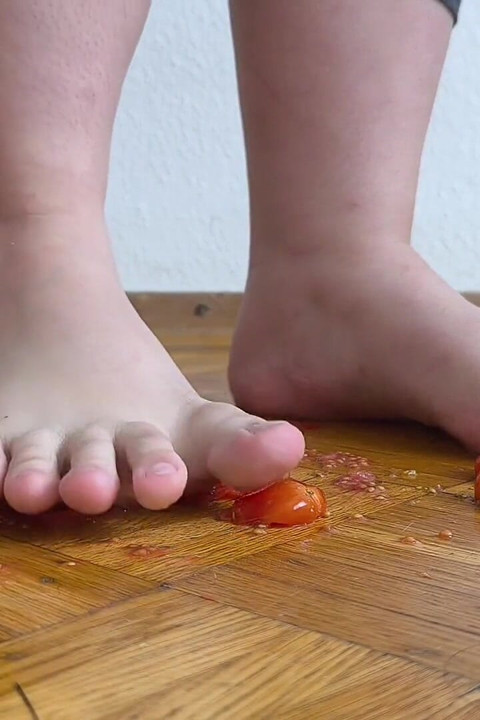 Huge Legs Vs. Cherry Tomatoes