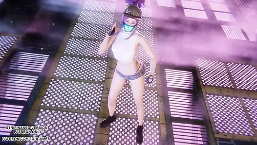 MMD Aespa - Armageddon - Akali Seksi Kpop Dance League of Legends Hentai Tanpa Sensor 4k 60FPS