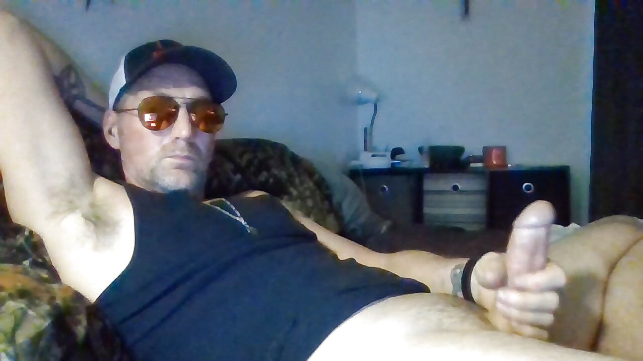 الديك الأبيض الكبير في النظارات الشمسية منفردا