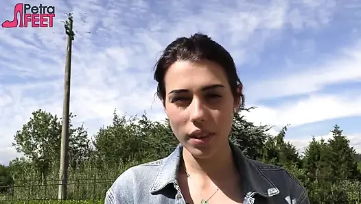 Petra likes to smoke her ciggaretes outdoor