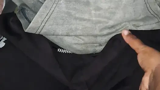 Naughty wife grabbing my stepdad's cock