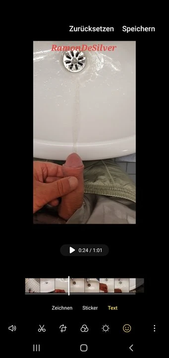 Master Ramon pisses in the sink