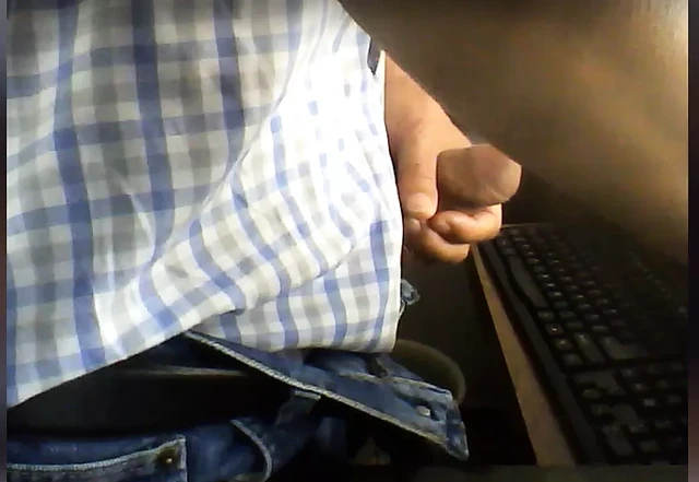 Grandpa stroke under table