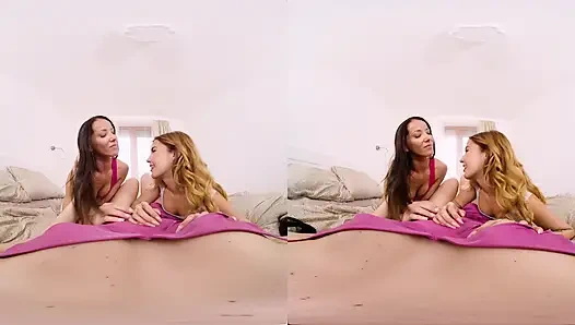 Weiblicher orgasmus-tag mit einem lesbischen dreier mit Agatha Vega