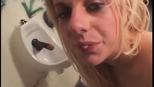 Gorgeous cock sucking blonde with great tits gets her anus fucked by big...