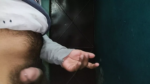 Jerking and precum while pyjamas down.
