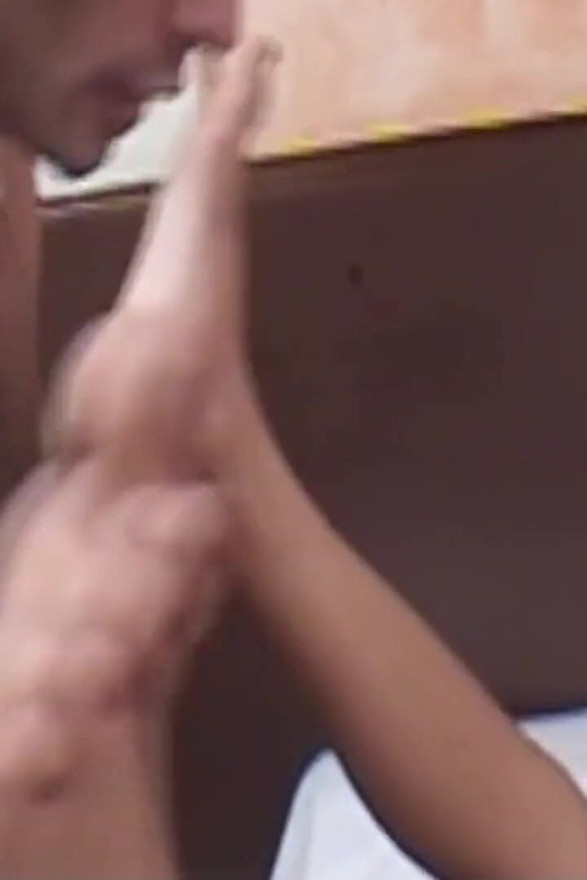 Blonde Skinny Shemale Fucked in Tight Asshole by Young Guy