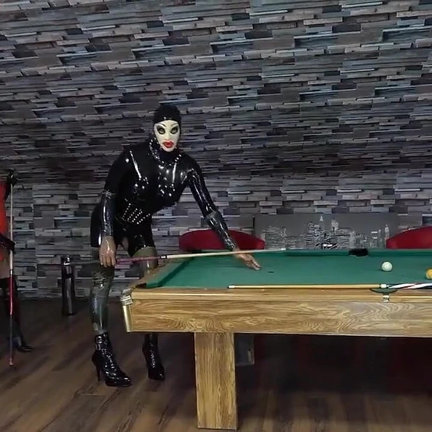 Sexy MILF Stuffing a Walking Stick in Her Slaves Tight Asshole