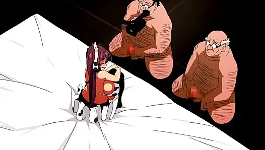 Одна наездница против двух стариков! Shiawase Nara Niku Wo Morou! (Хентай порно, хентай ВСЕ СЕКС-СЦЕНЫ)