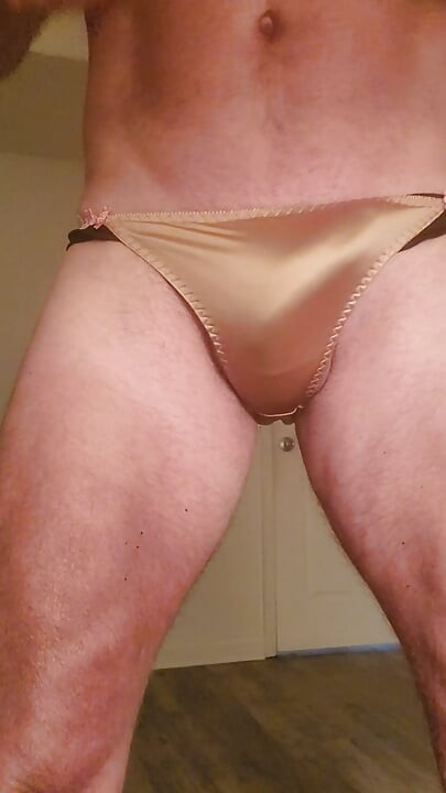 Cumming in my satin panties.