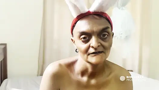 Grandstepmother Wore Her Christmas Bunny Like Outfit so I Can Fuck Her in Her Ass -[ai-generated]
