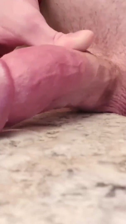 Daddy alone unloading his cock at the dinner table. | Clip 1