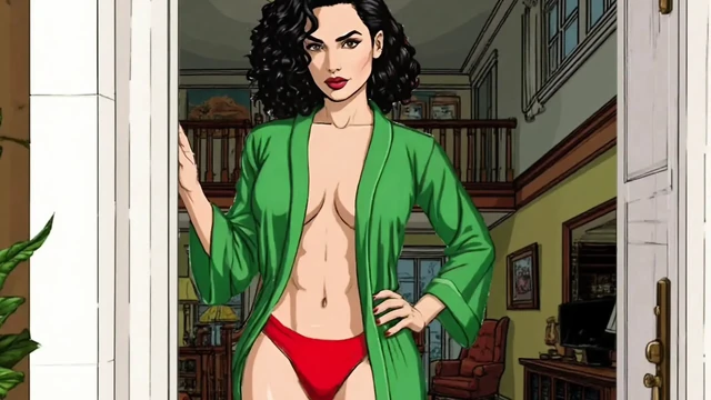 American MILF 2: Married Housewife and Two Big Black Cocks. Cartoon. Comic