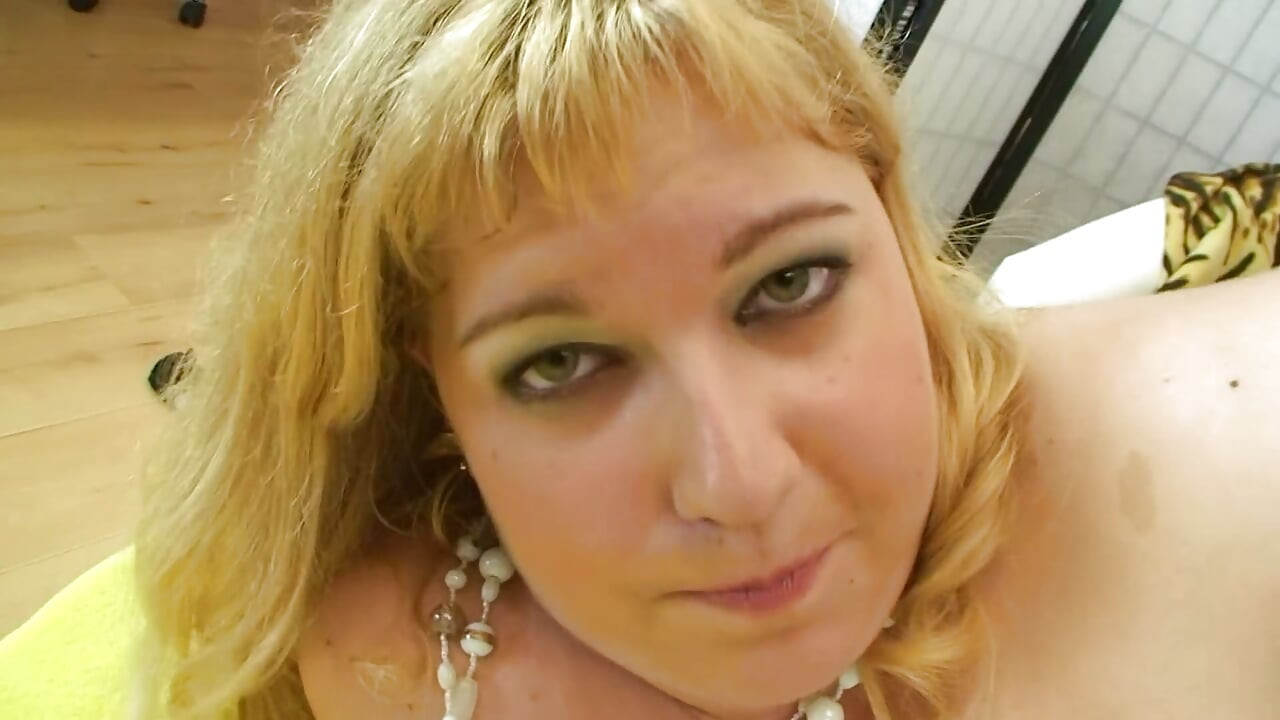 Blonde MILF gets a monster dildo into her pussy then a hard fuck follows