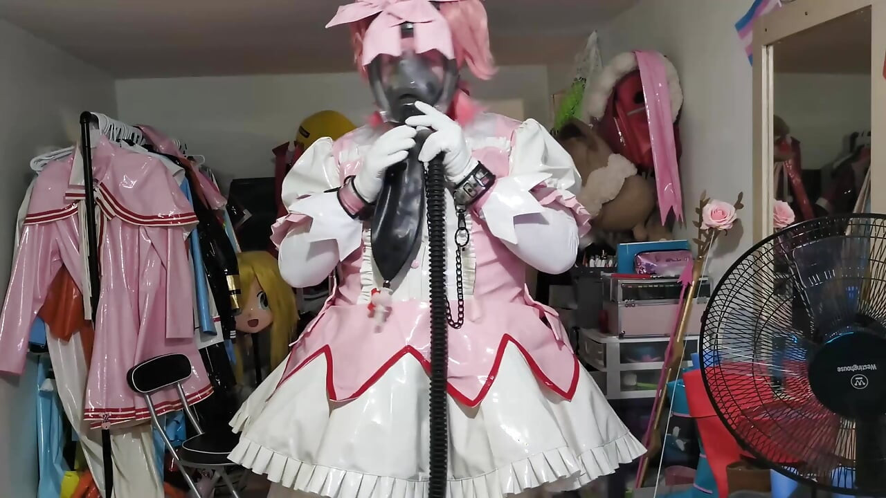PVC神奇女孩madoka，气罩，束缚和吞精结束