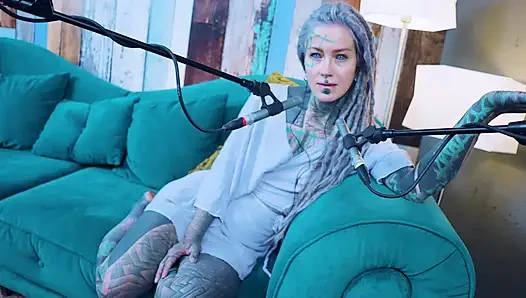 I talk about K - Kindness - ASMR podcast SFW talking goth skinny girl dreadlocks tattoo model inked girl