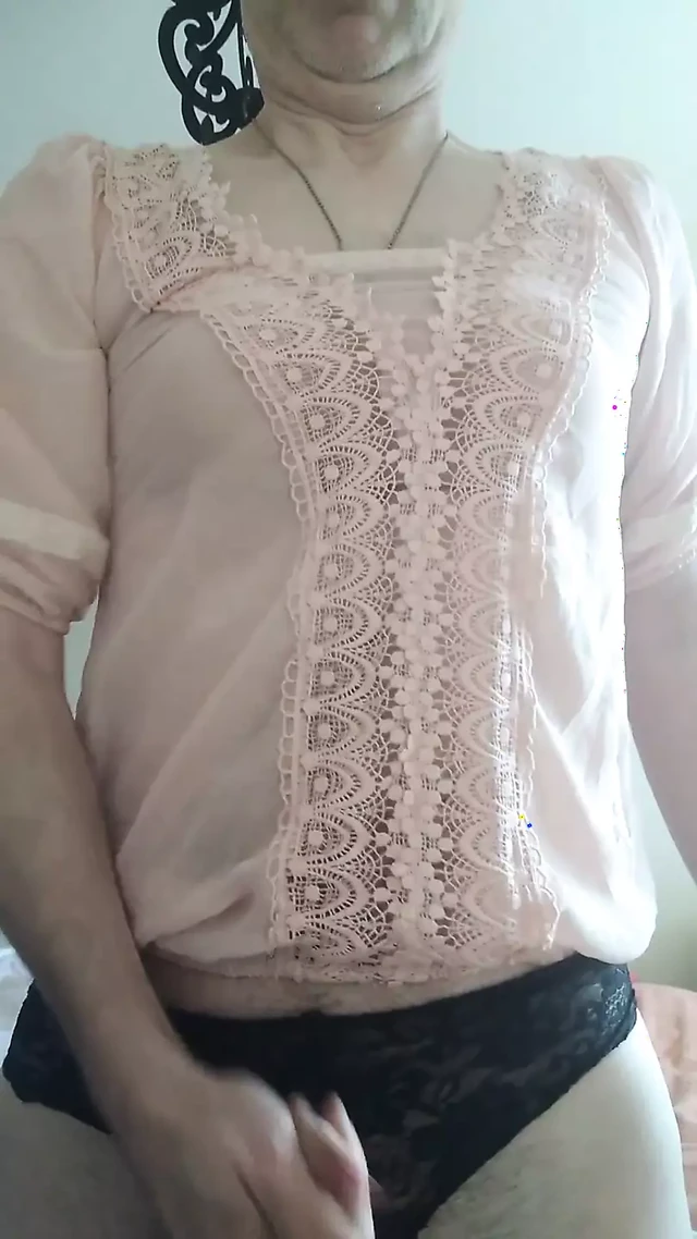 Frilly Pink Sissy Cums