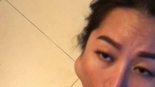 Little Vietnamese mouth stretched and tamed with hard cock
