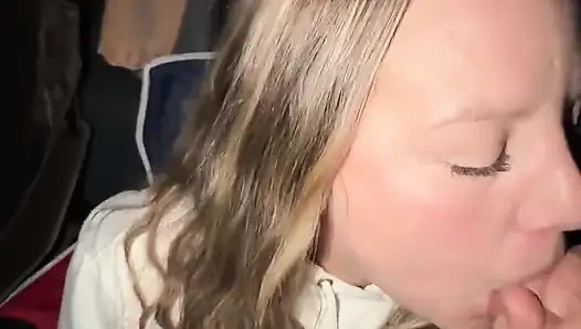 Sneaky Garage Blowjob From Huge Boob Freaky MILF