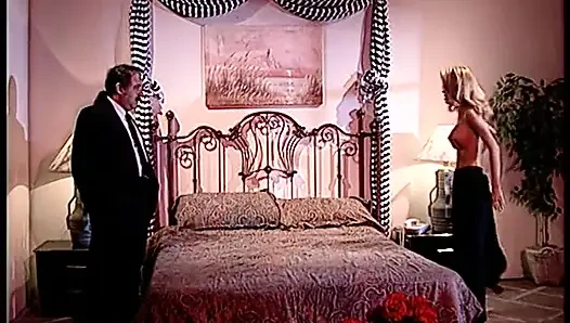 Blonde with Fake Tits Seduces Fat Dude