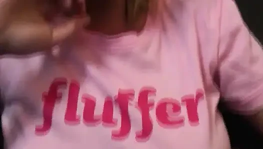 Blonde Stuffer Sucks Finger and Shows Pussy Closeup