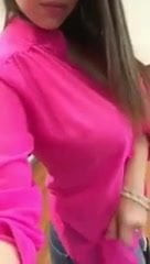 Hot girl shows big tits