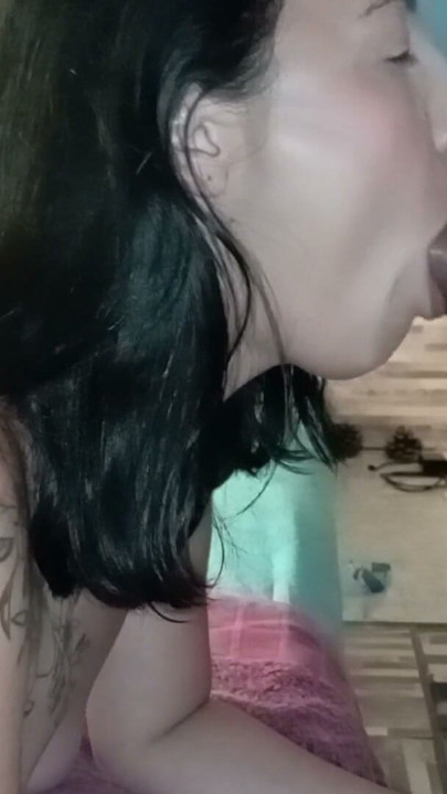Beautiful wife gives me the best cock suck without using her hands until I cum in her mouth | Clip 1