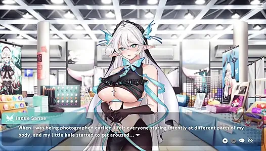 Permainan hentai - cosplay wanita yang sudah menikah dengan vtuber-nya di acara & berhubungan seks - v-lover