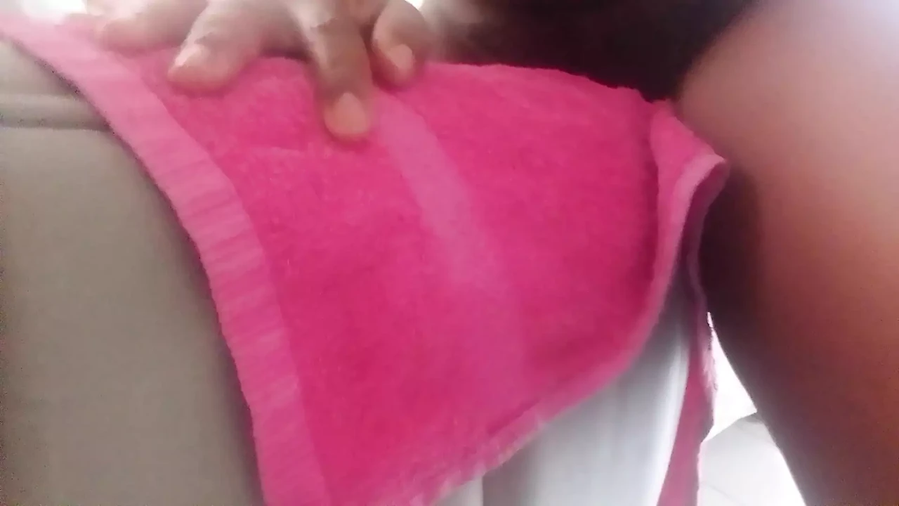 Girl cuming at work