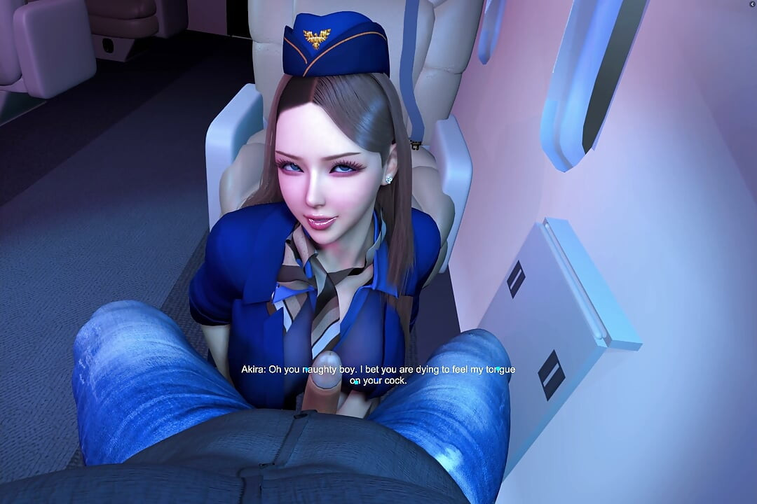 Fucking and cum inside a flight attendant with a perfect body - 3D Animation 4K