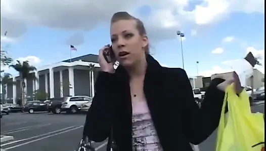 Young Slut with Small Tits Fingers in Her Pussy While a Huge Cock Ass Fucks Her