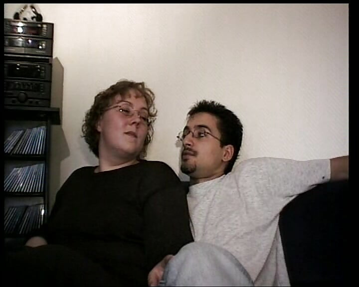 Busty German slut in glasses fucked hard in front of a horny bitch