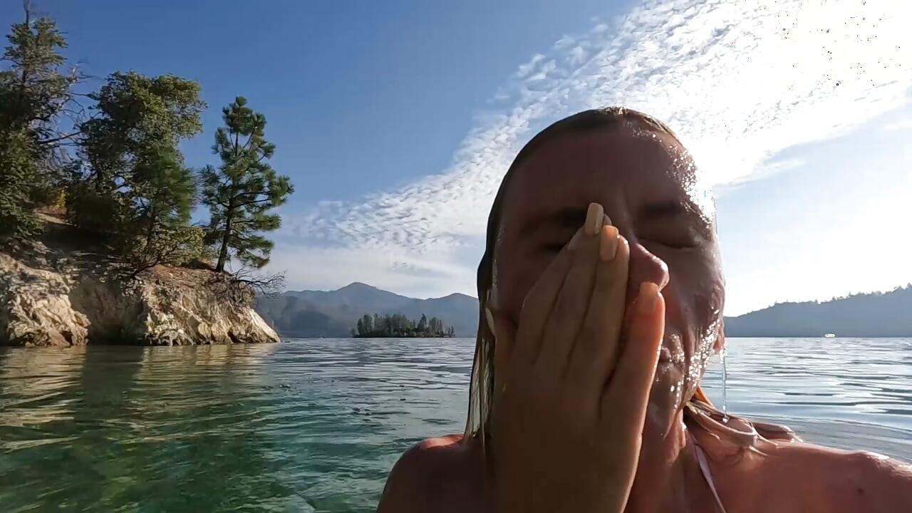 Ficken Auf Einem Paddboard Und Eine Gesichtsbesamung Am See POV