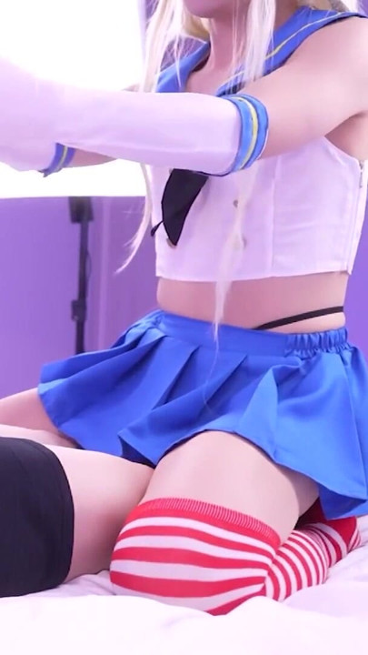 Kancolle Shimakaze Cosplay Fuck, Blowjob Cowgirl, Asian Femboy 7 | Clip 1