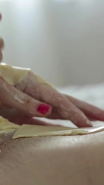 Powerful moment from "Cheese Lover is playing with cock"