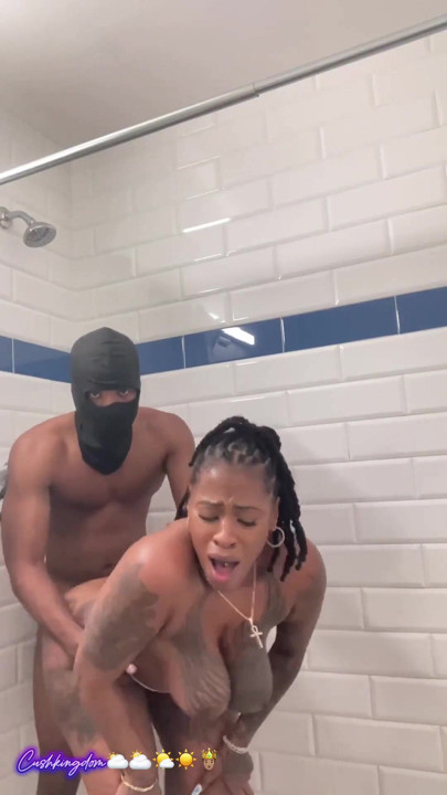 Big titty big booty Sex Goddess gets fuck hard in shower! | Clip 2