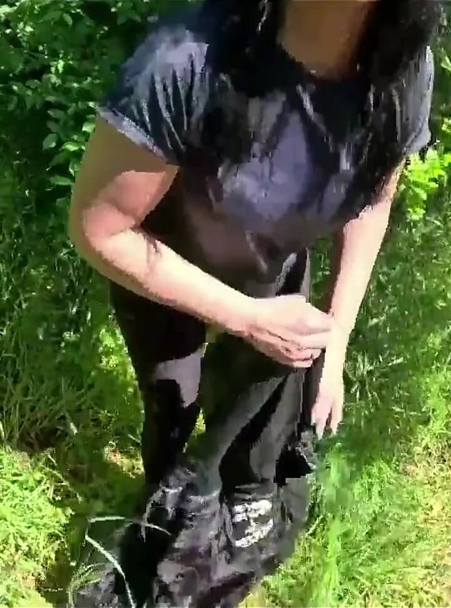 Outdoor Deepthroat, Rough Facefucking and Cum All Over My Downjacket