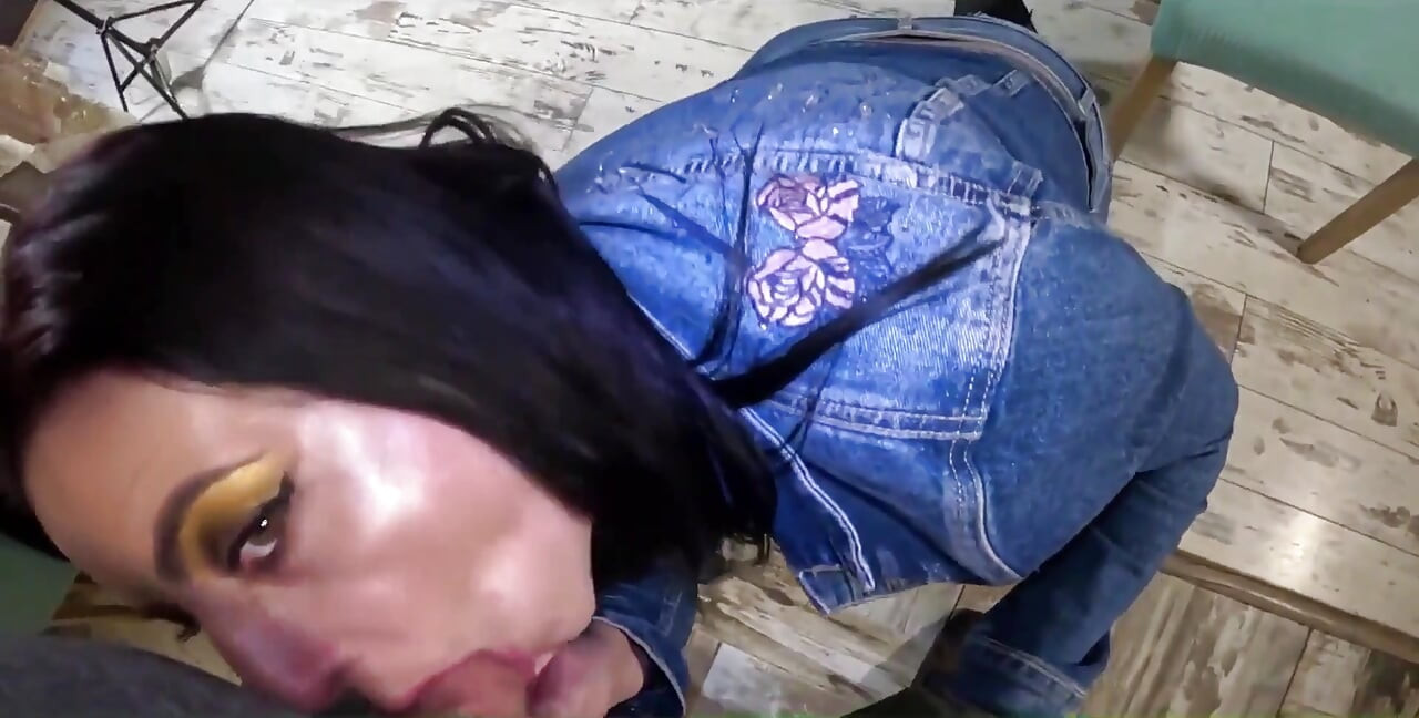 Hardcore Tease & Double Cum on My Ripped Jeans and Open Denim Jacket