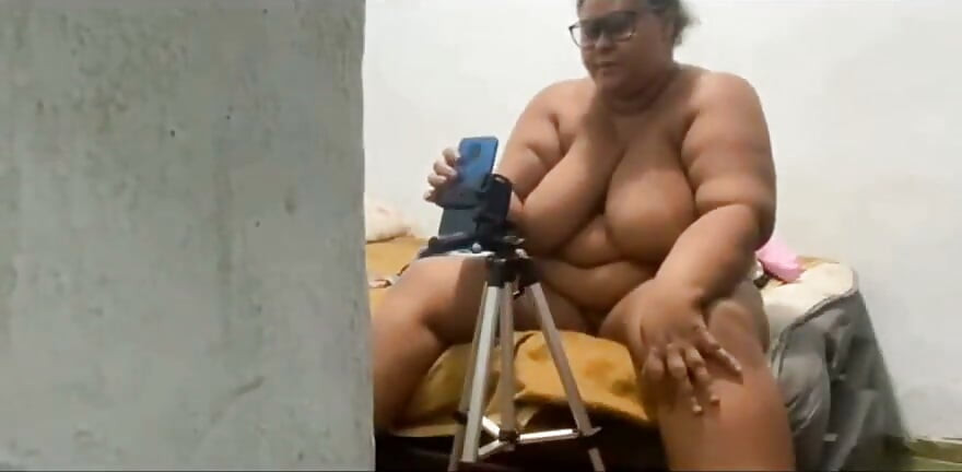 Stepmother Caught in the Act by Her Horny Stepson and Gets a Lot of Cum on Her Chubby Belly