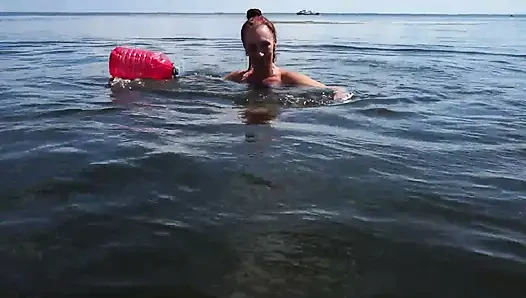 Swimming in Volga-river