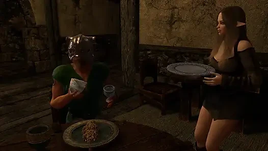 Dragonborn taverna kızı sikiyor - skyrim parodisi
