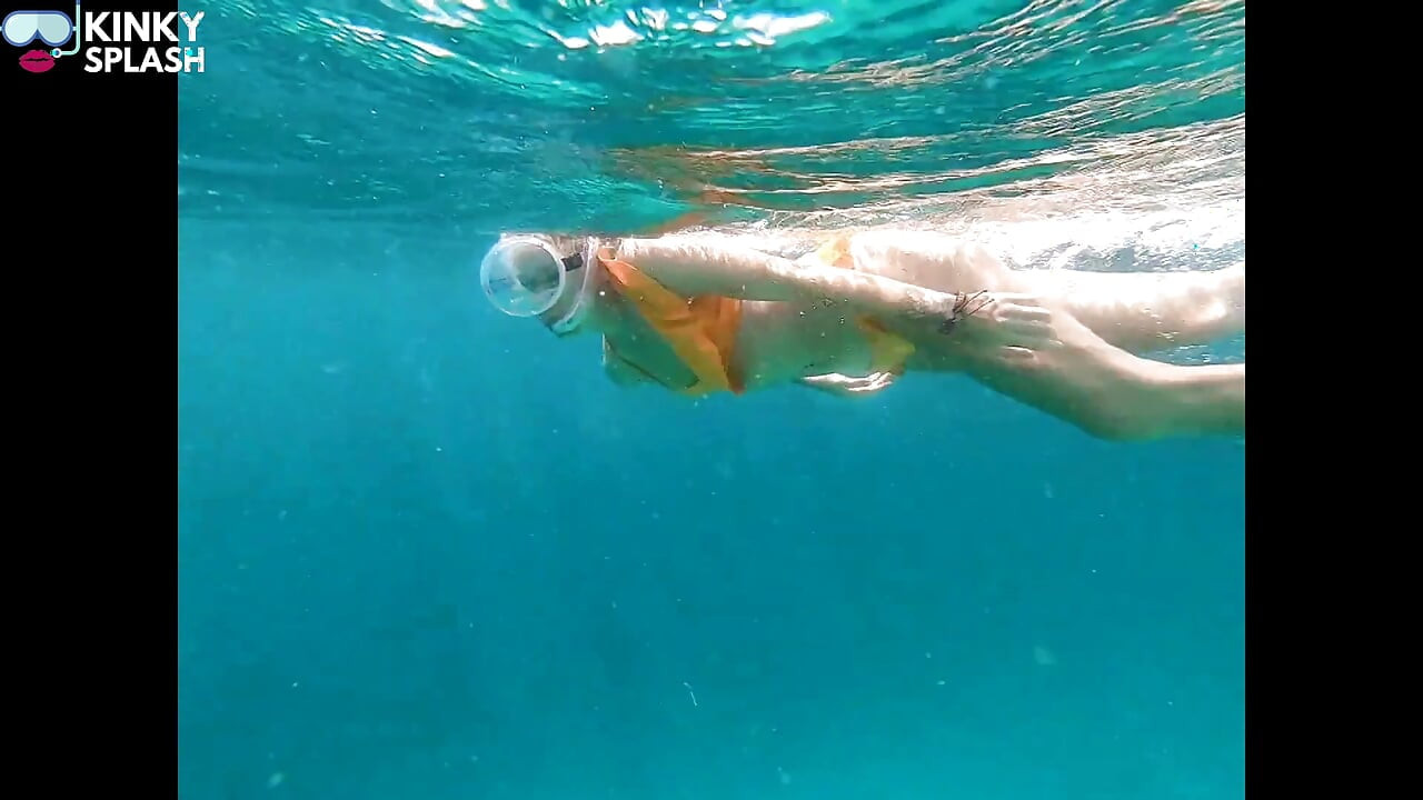 Snorkel Slut in Paradise - Underwater Flash & Naughty Tease