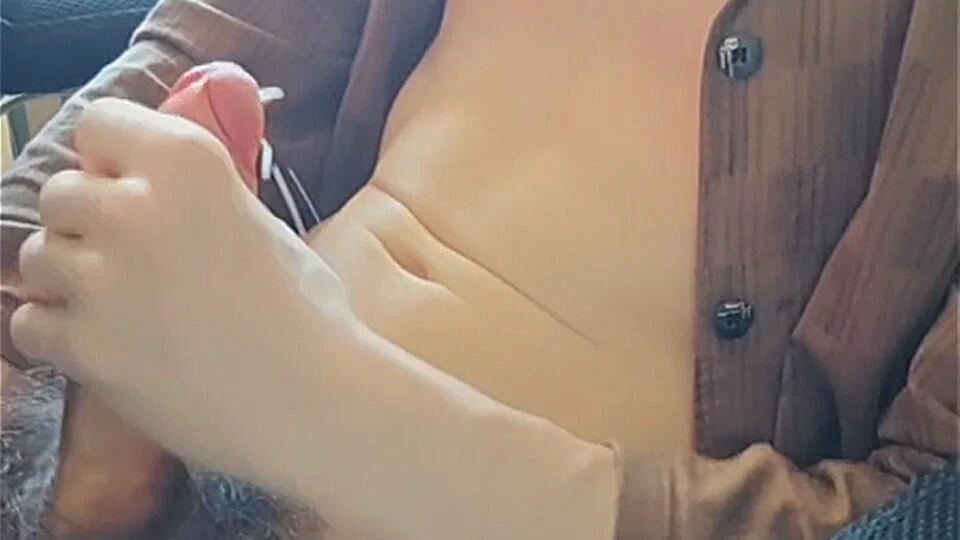Young guy in pajamas cums in front of the camera