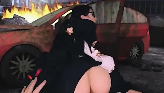 VRCosplayX Es ist zeit, frech mit Alex Coal als Bayonetta zu sein teil 2