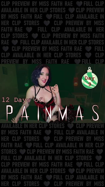 DAY 9 - 12 DAYS OF PAINMAS - Christmas CBT & Pain Play Slave Tasks by Miss Faith Rae