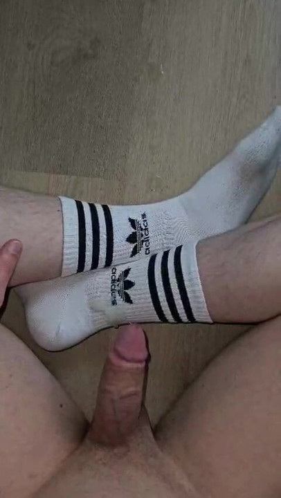 I cumming on my Adidas Socks