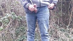 Outdoor Cruising - Wanking and Cumming for Watcher in the Woods - Rockard Daddy